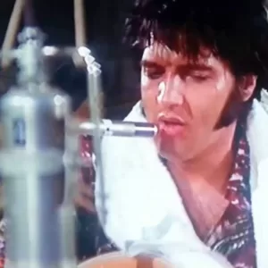 Elvis singing a song